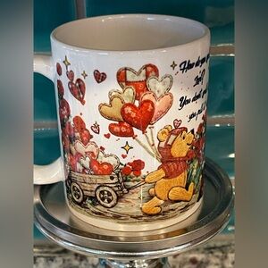 Heartwarming Bear Mug with Red and White Design